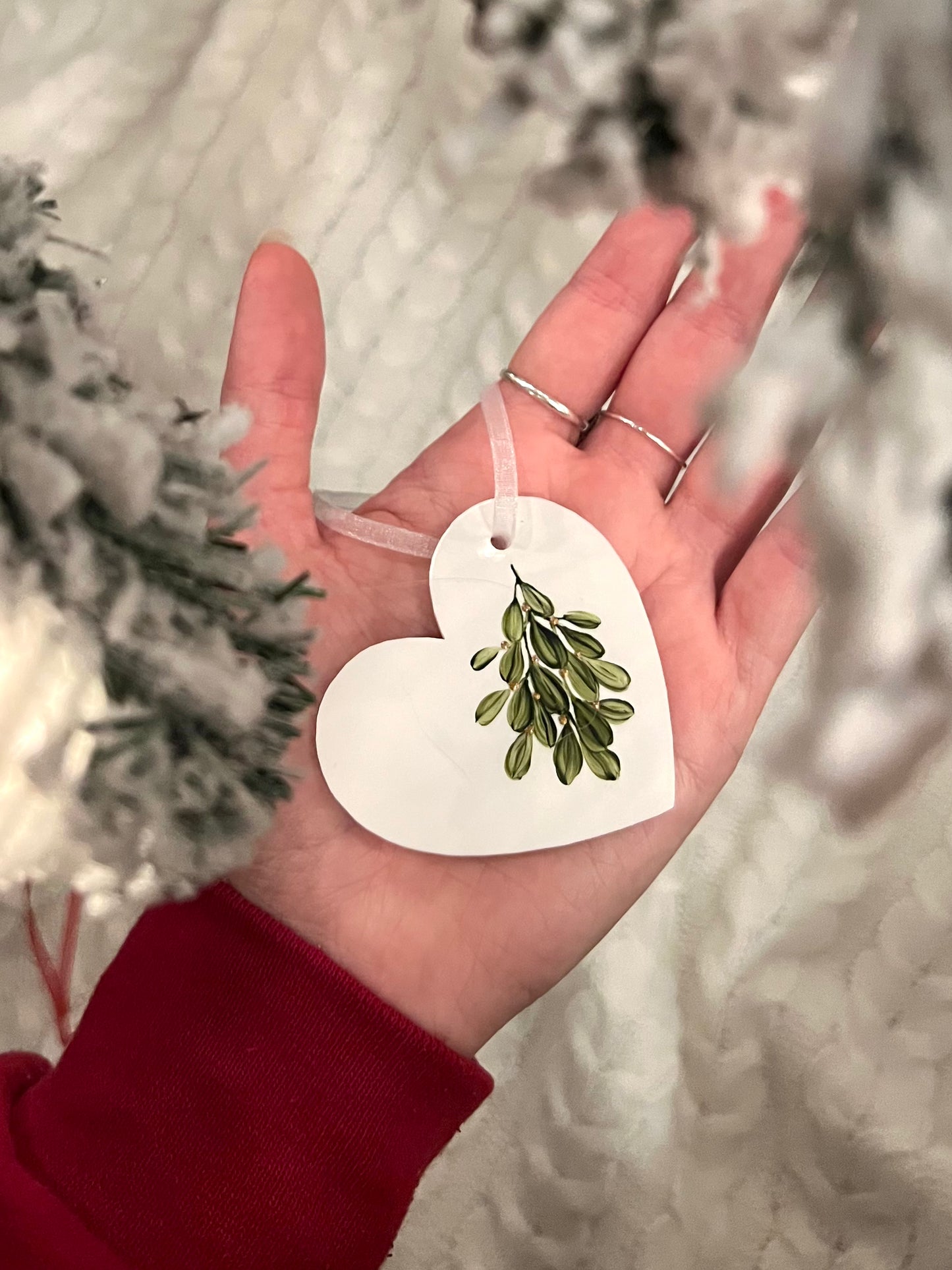Mistletoe Kiss No. 53 - Original Acrylic Christmas Ornament