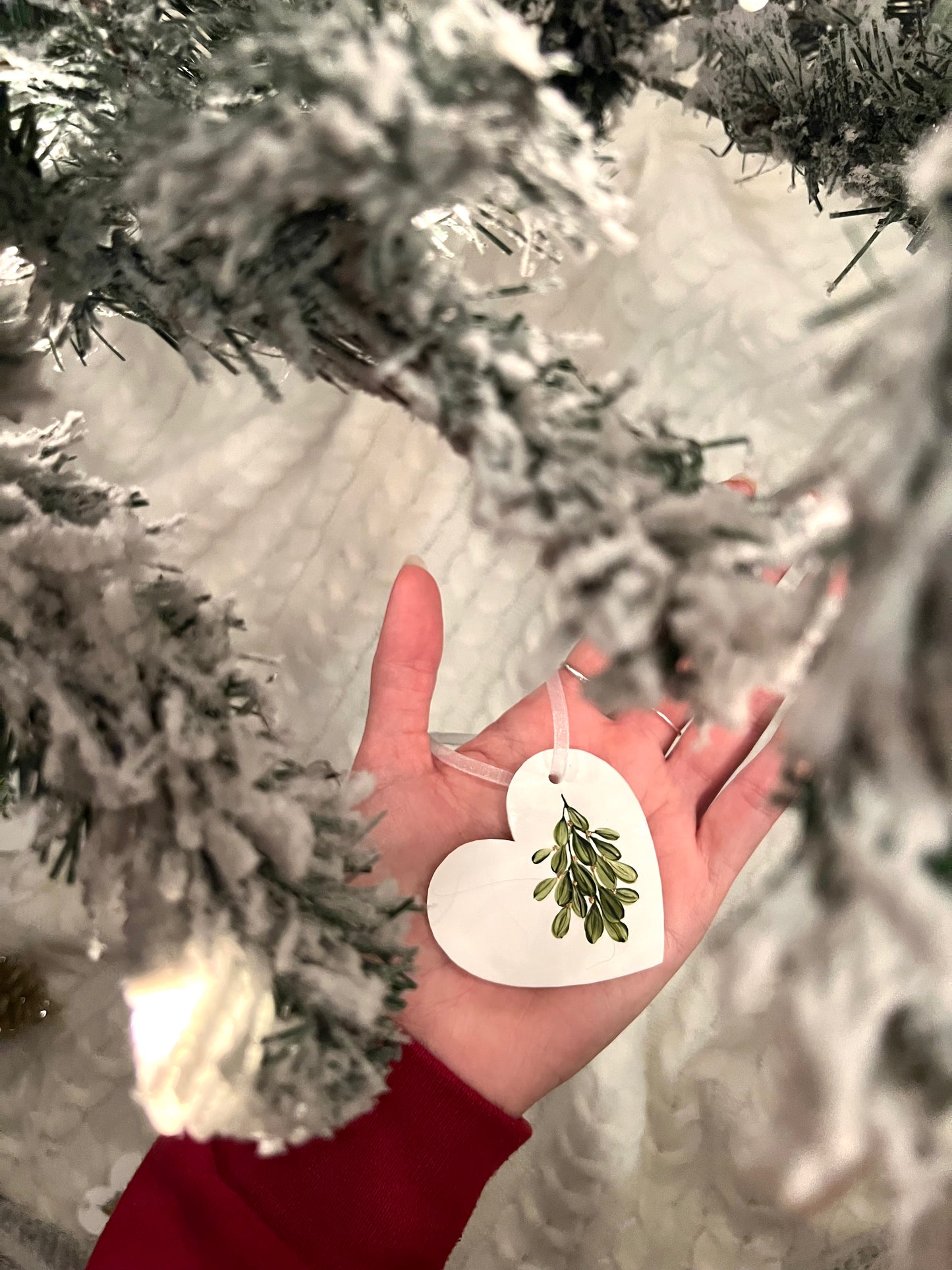 Mistletoe Kiss No. 53 - Original Acrylic Christmas Ornament