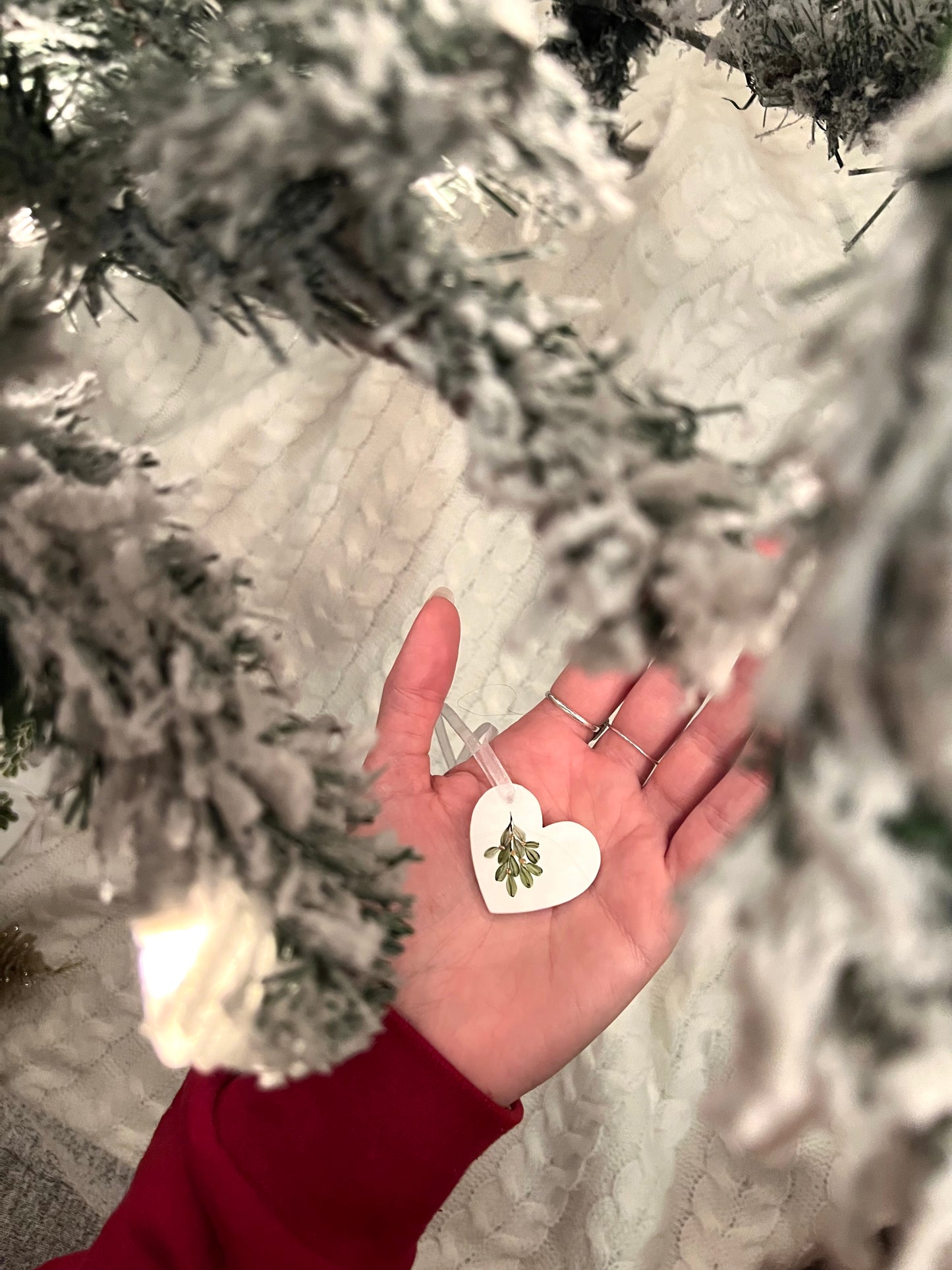 Mistletoe Kiss No. 58 - Original Acrylic Christmas Ornament