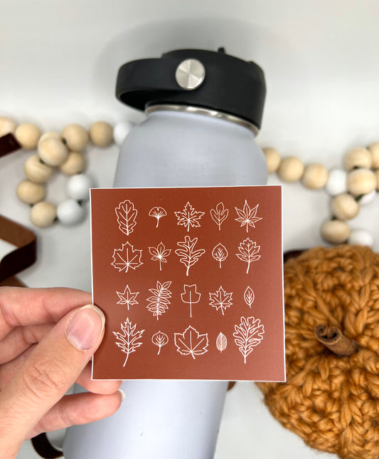 Autumn Leaves Sticker, 3x3in