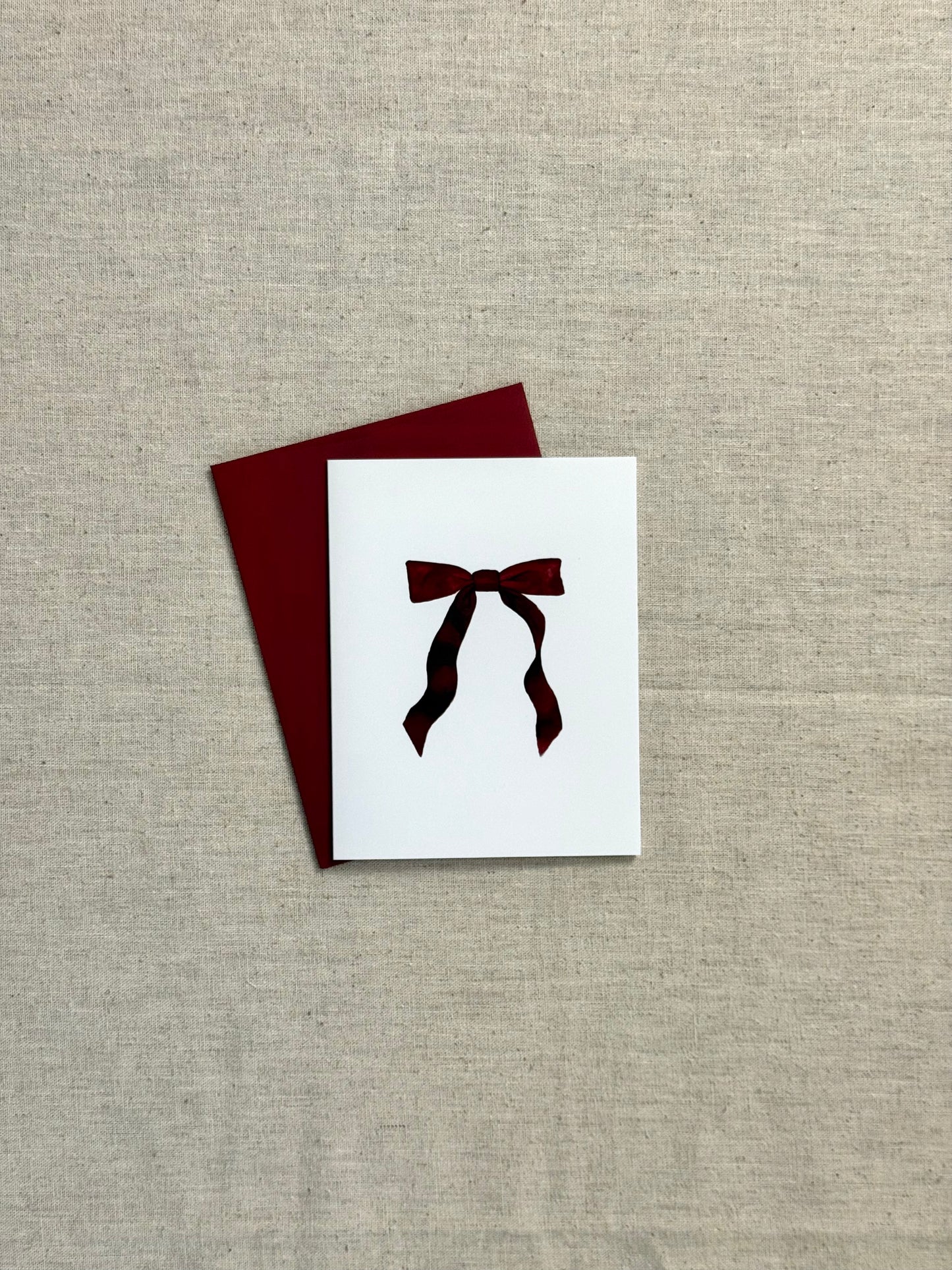 Red Ribbon Greeting Card