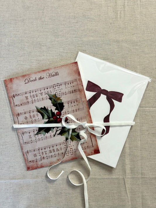 "Bows of Holly" Print Gift Set - Red