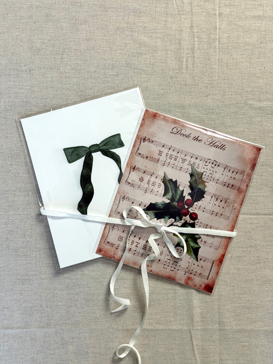"Bows of Holly" Print Gift Set - Green