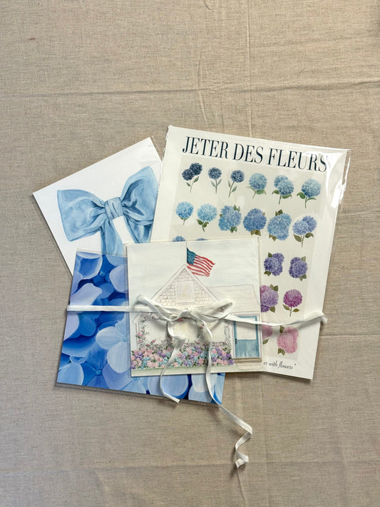 "Hydrangea Blues" Print Gift Set