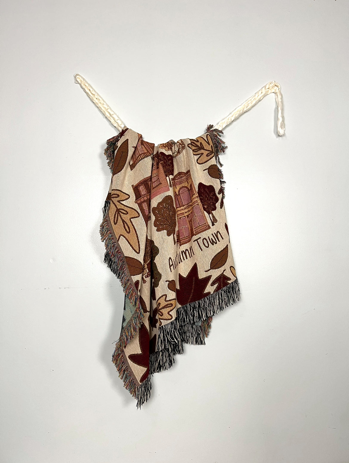 Autumn Town Woven Throw Blanket