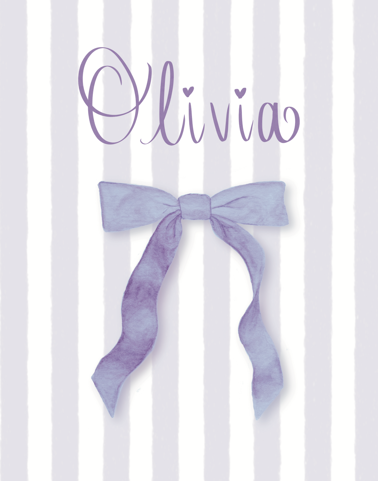 🎀 Personalized Bow Name Art Print – Custom Nursery and Girls' Room Wall Decor 🎀