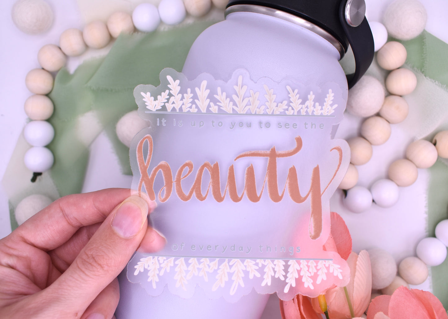 Beauty Inspirational Sticker, 3.79x4in