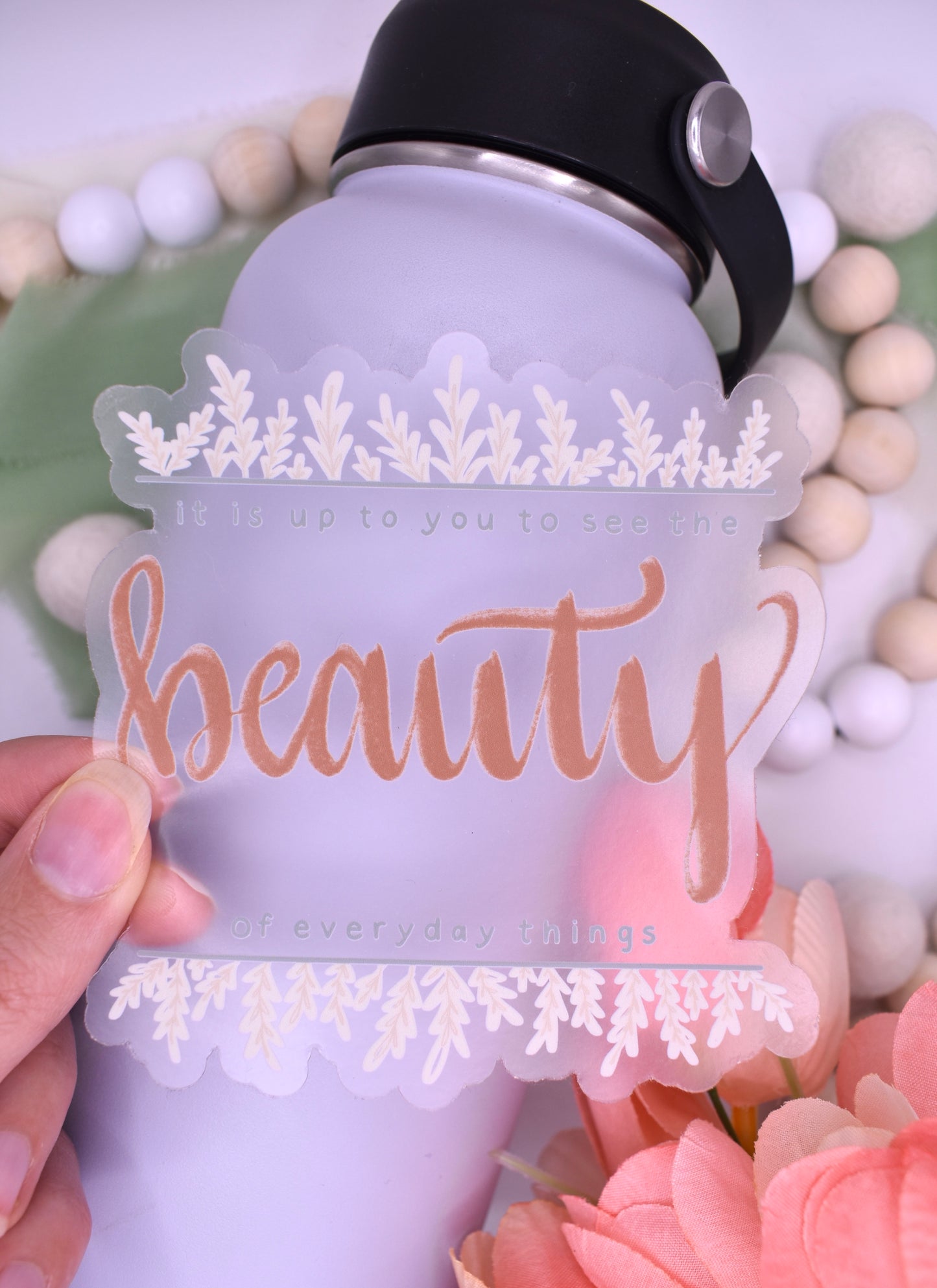 Beauty Inspirational Sticker, 3.79x4in