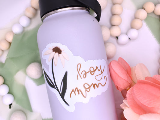 Boy Mom Sticker, 4x3.28in