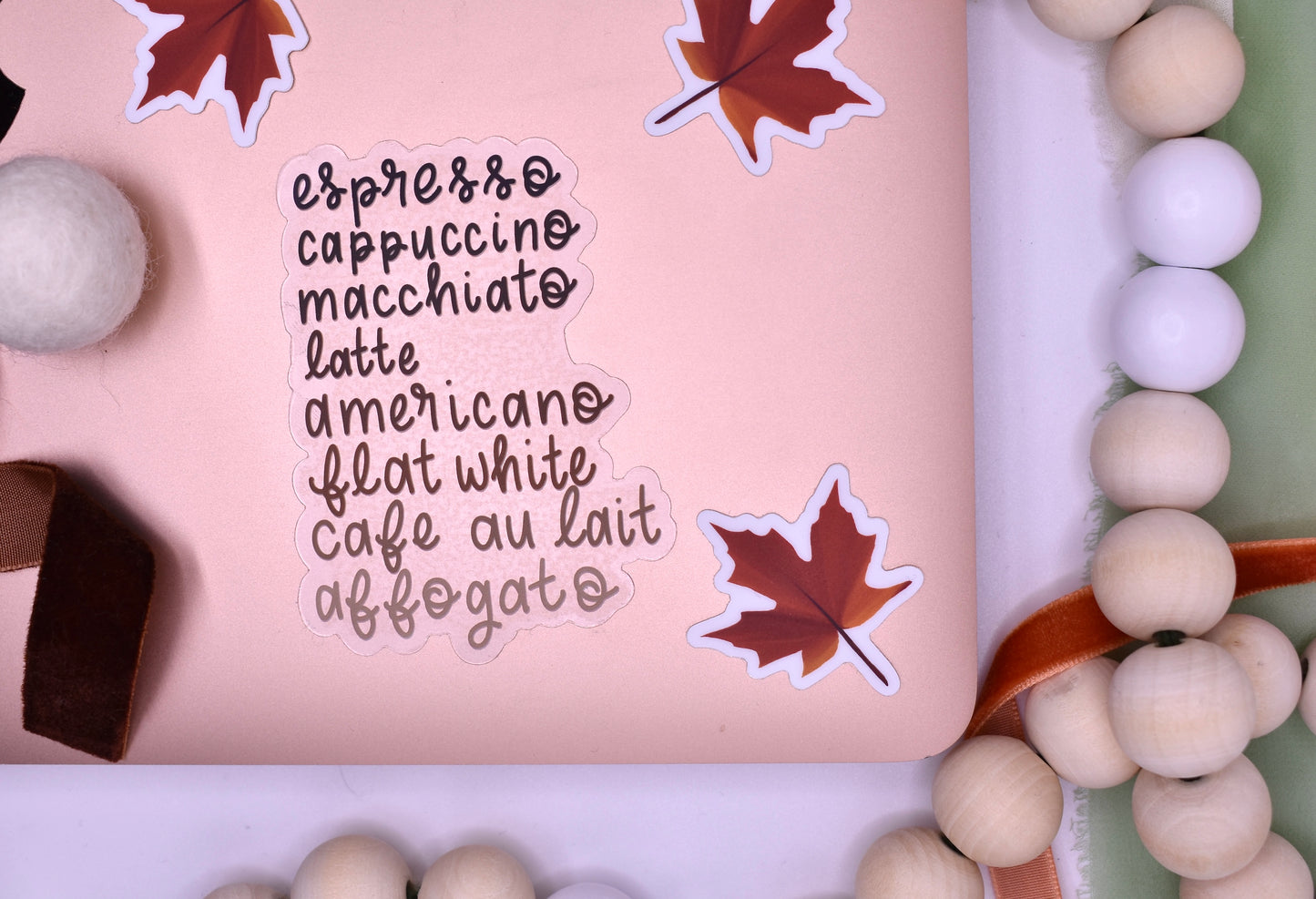 Coffee List Sticker, 2.2x3in
