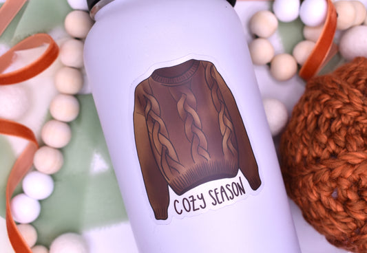 Cozy Sweater Sticker, 2.61x3in