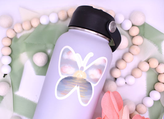 Dawn Butterfly Sticker,  2.88x3in