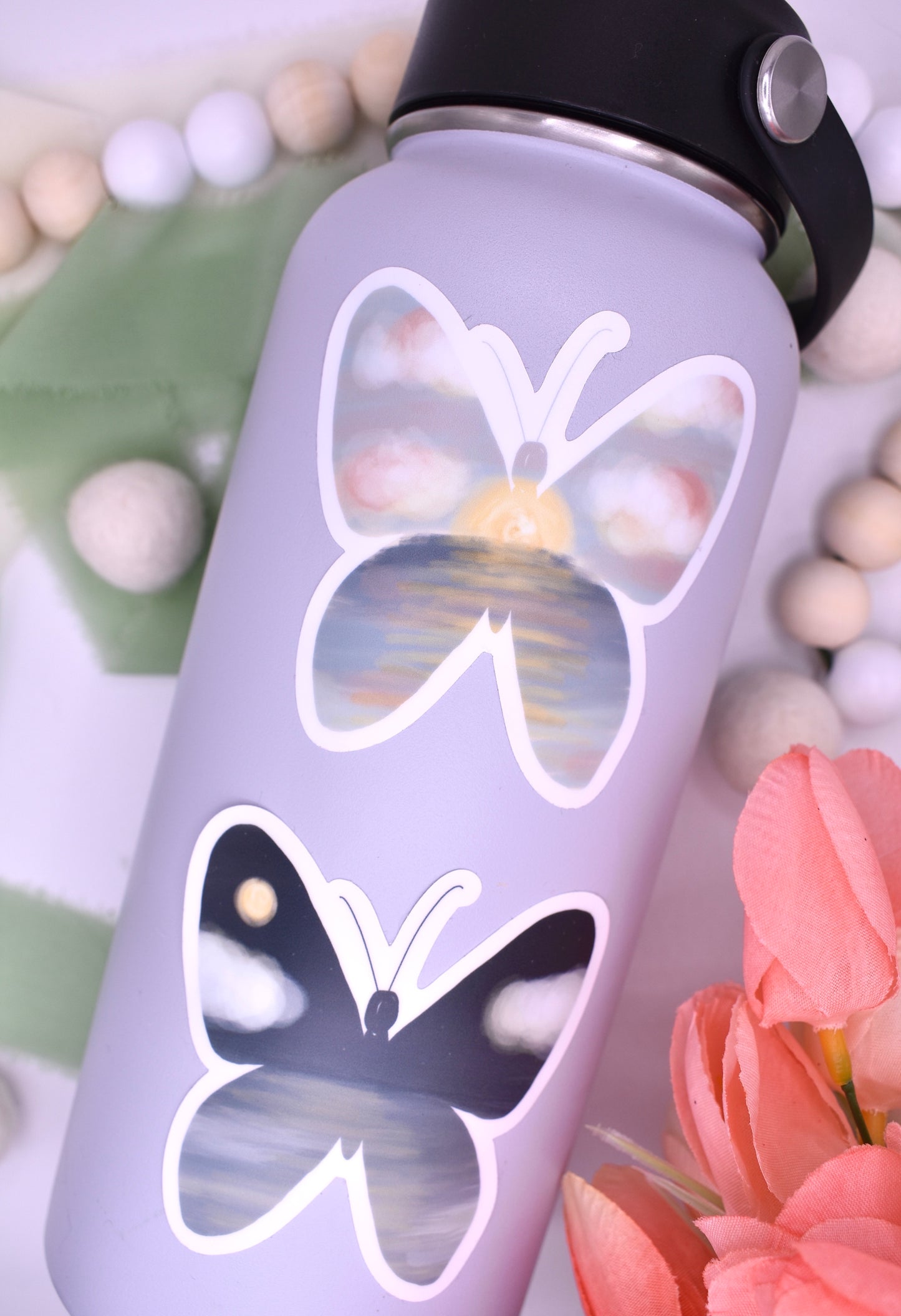 Dusk Butterfly Sticker,  2.88x3in