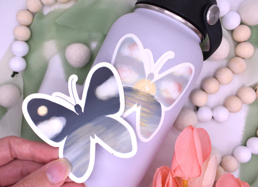 Dusk Butterfly Sticker,  2.88x3in