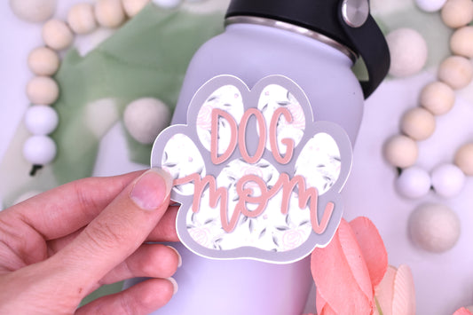 Dog Mom Sticker, 3x2.81in