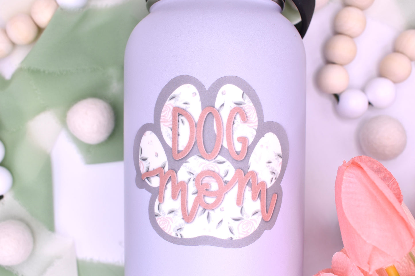 Dog Mom Sticker, 3x2.81in