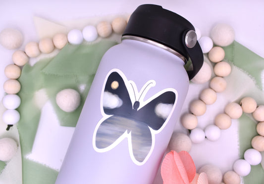 Dusk Butterfly Sticker,  2.88x3in