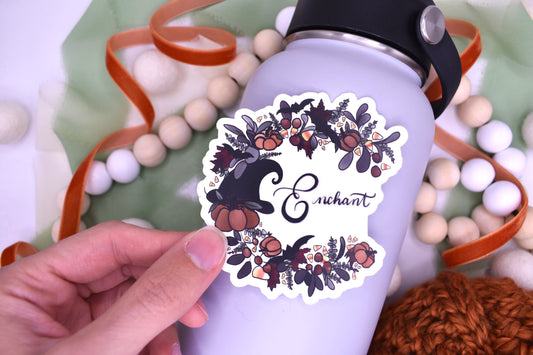 Enchant Wreath Sticker,  3x3.04in