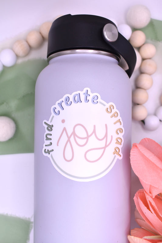 Find Create Spread Joy Sticker 3x2.83in