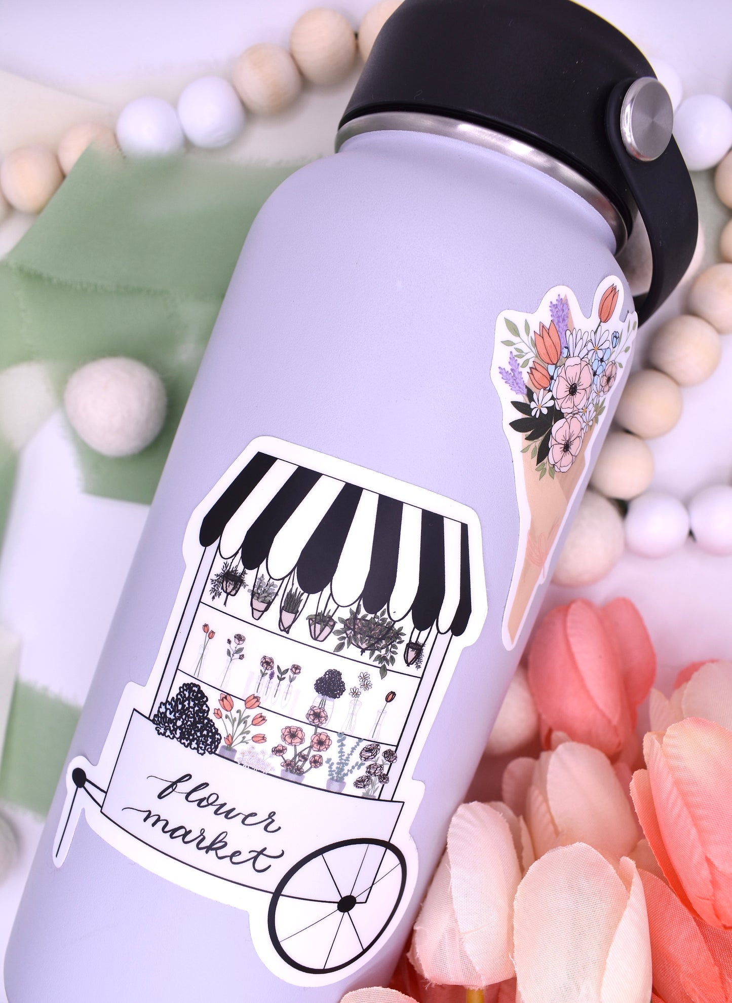 Flower Market Sticker, 3.53x4in