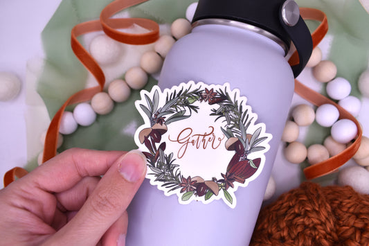 Gather Wreath, 3x2.75in