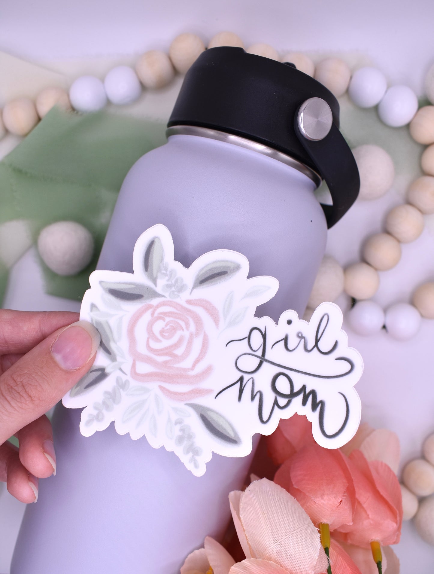 Girl Mom Sticker, 4x3.28in