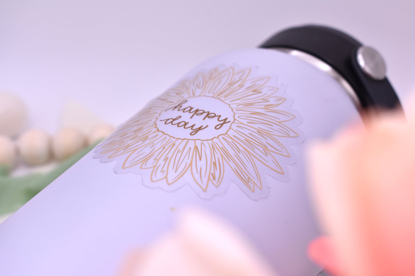Happy Day Sunflower Sticker, 3x2.98in