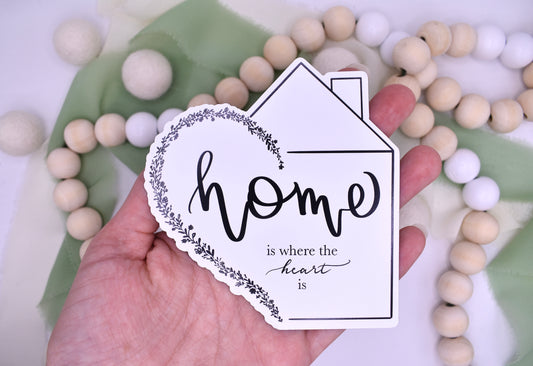 Home is Where the Heart is Magnet, 3.8x4in