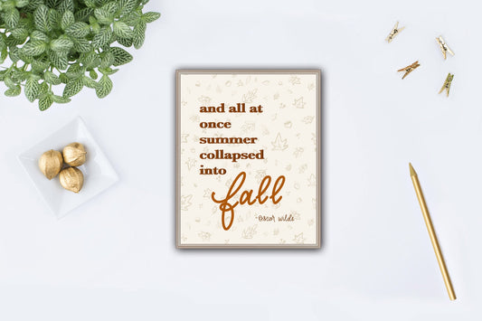Fall Quote Art Print