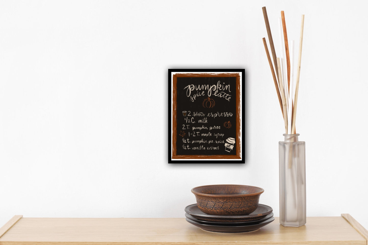 Pumpkin Spice Latte Art Print