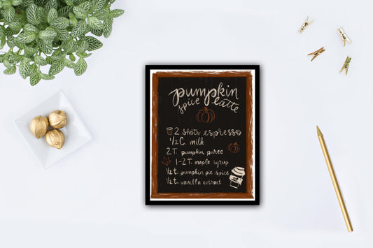 Pumpkin Spice Latte Art Print