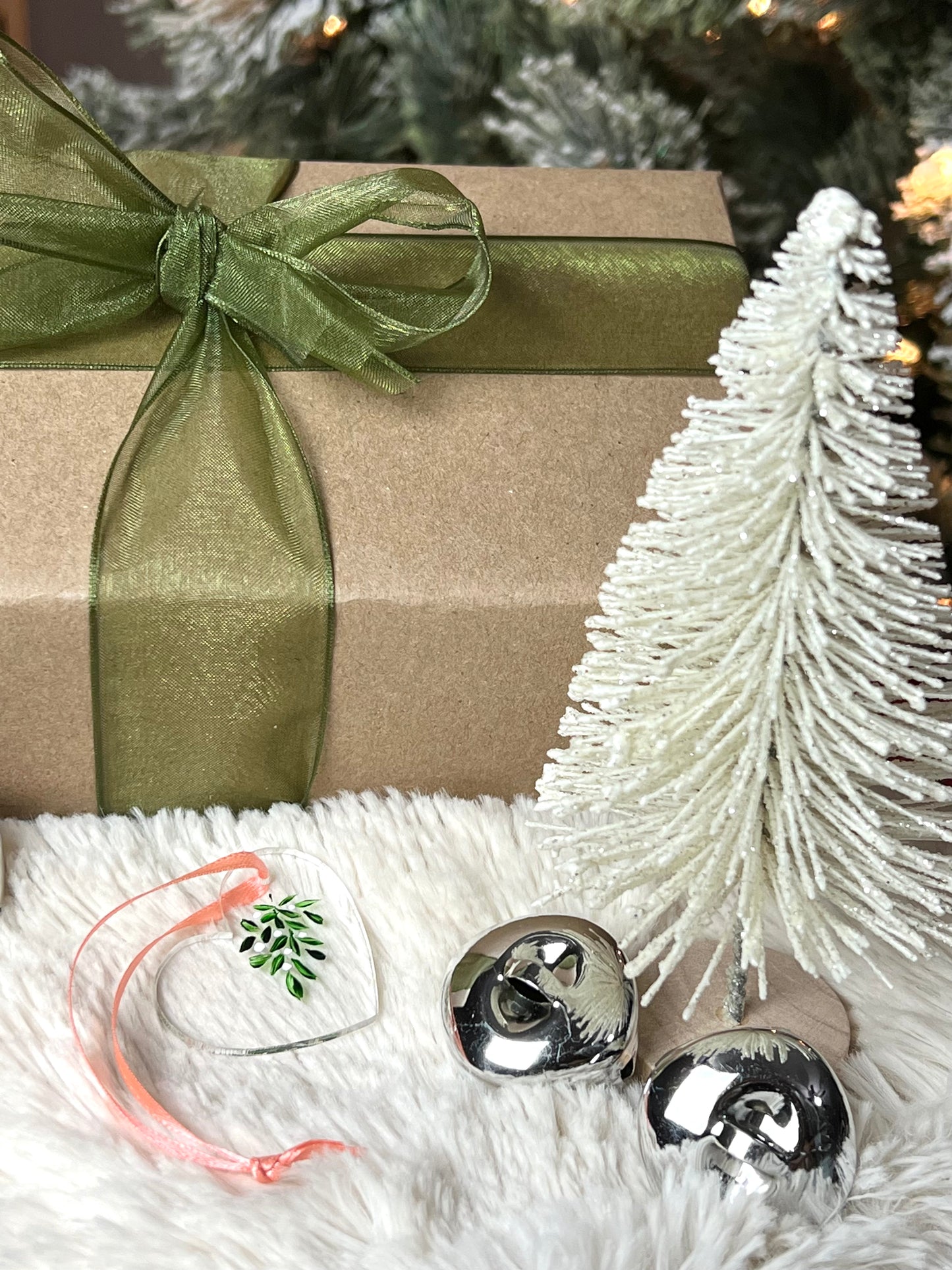 Mistletoe Kiss No. 7 - Original Acrylic Christmas Ornament