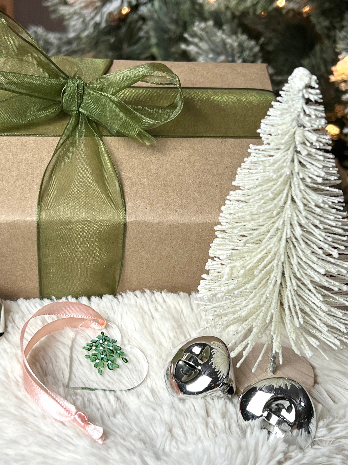 Mistletoe Kiss No. 2 - Original Acrylic Christmas Ornament