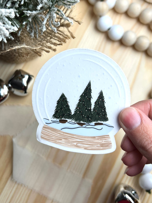 Snow Globe Sticker, 2.87x3in