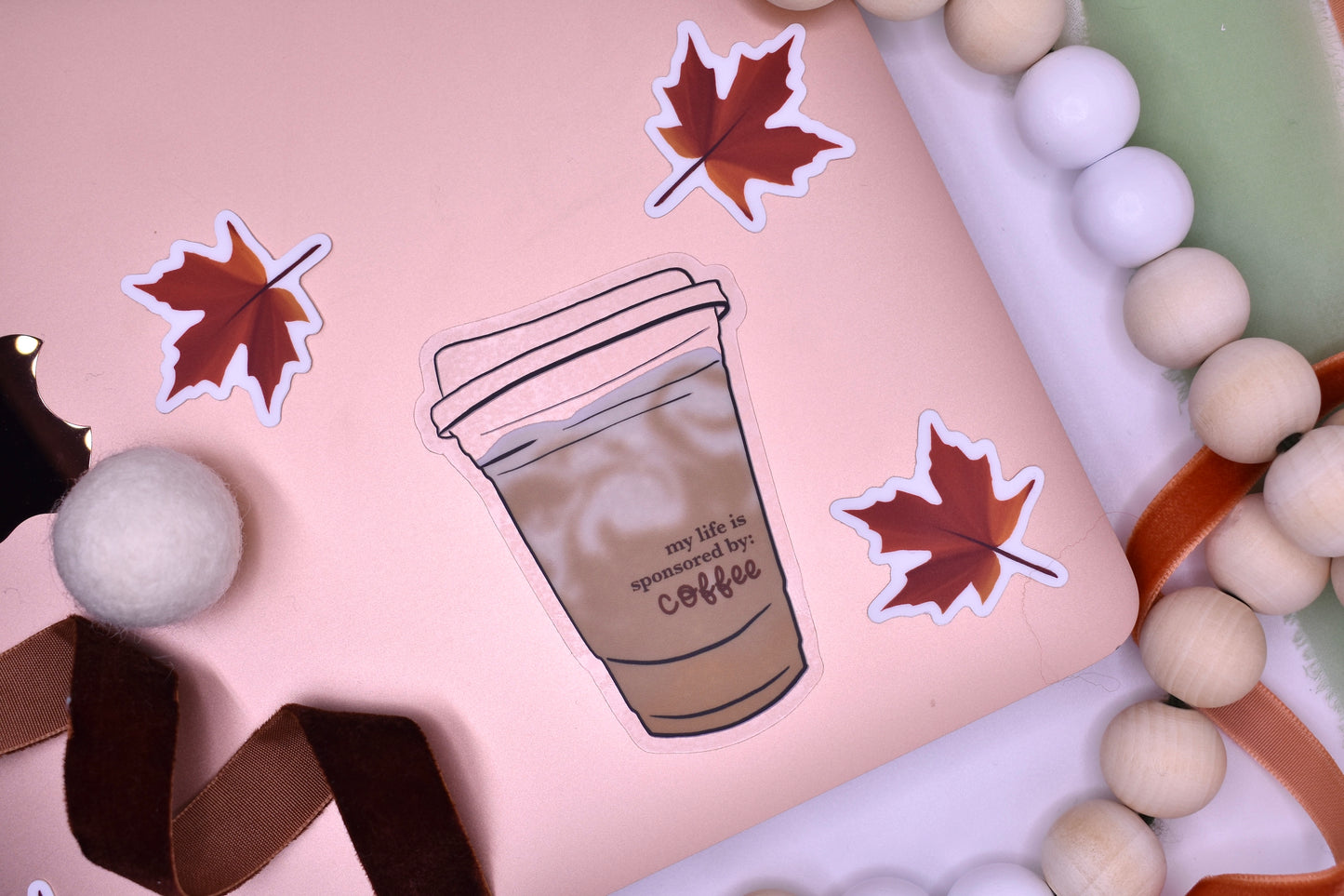 Iced Coffee Sticker, 2.15x3in