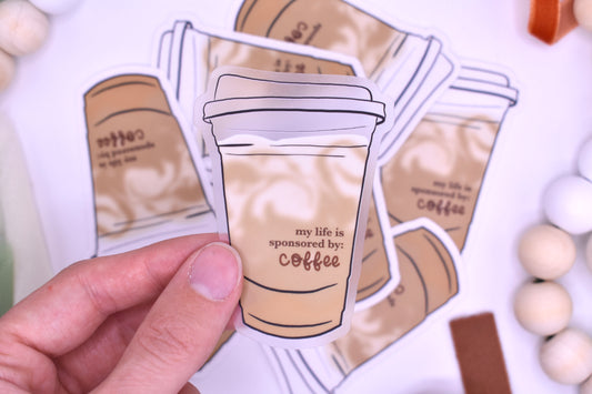 Iced Coffee Sticker, 2.15x3in
