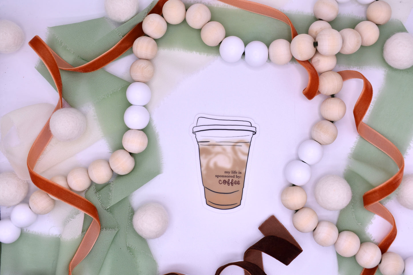 Iced Coffee Sticker, 2.15x3in