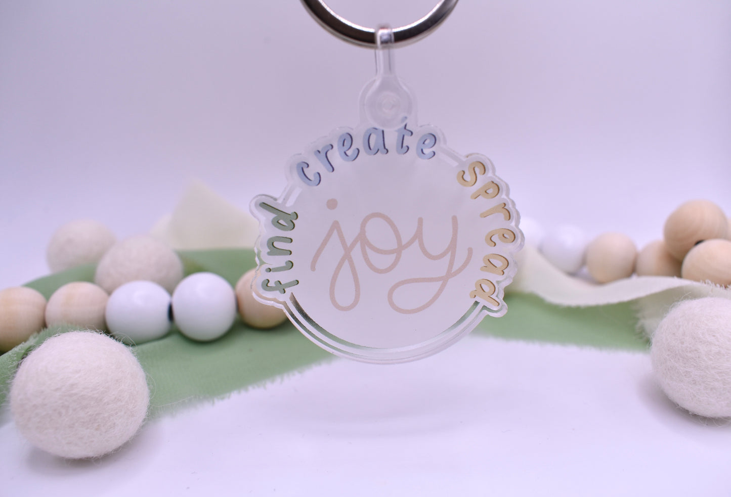 Find Create Spread Joy Keychain, 2x1.89in