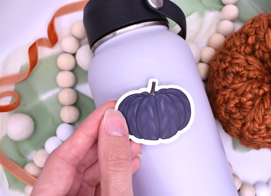 Knit Pumpkin Sticker, 2x1.64in