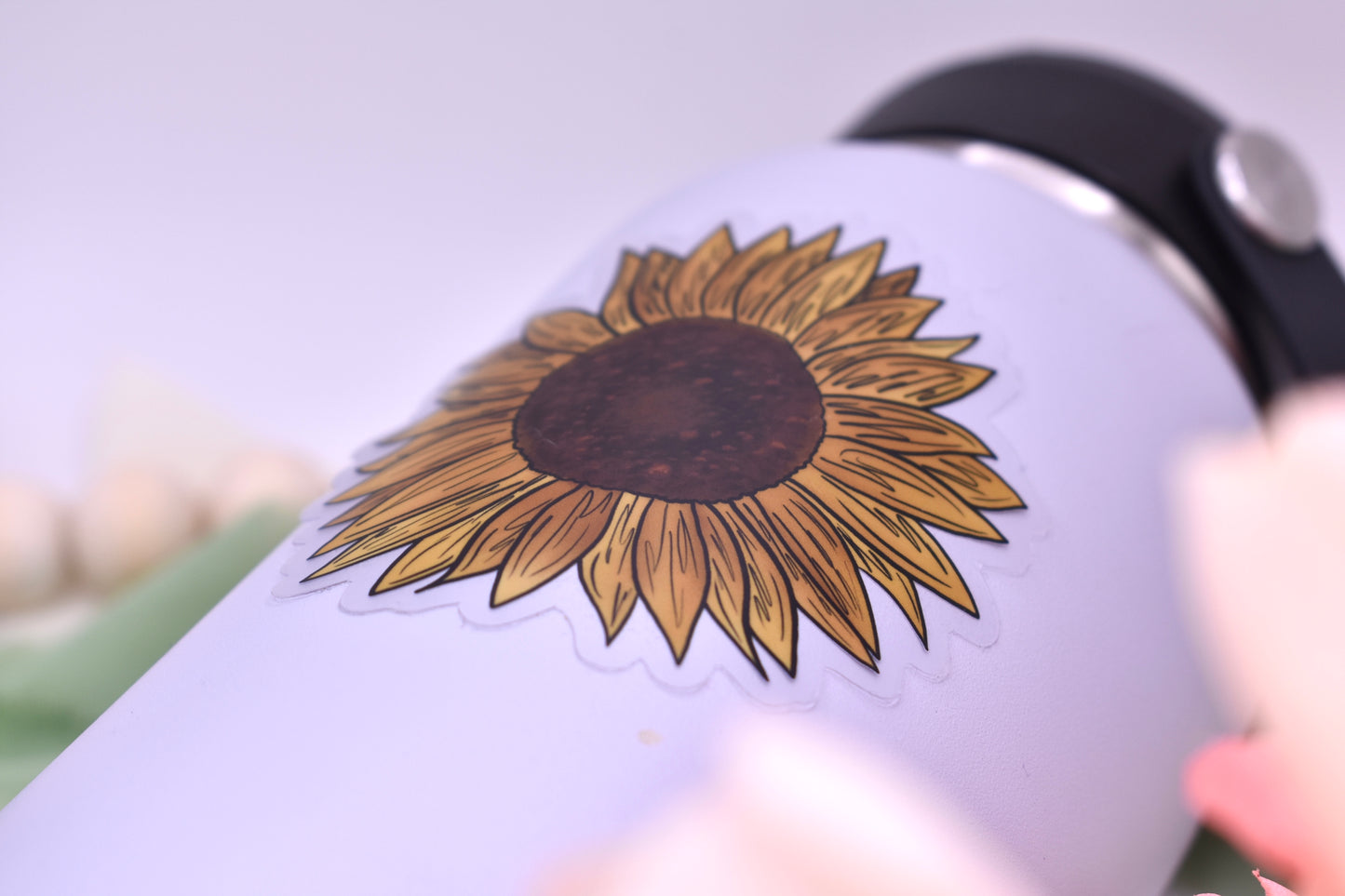 Large Sunflower Sticker, 2.98x3in