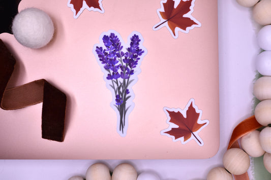 Lavender Sticker, 1.53x3in