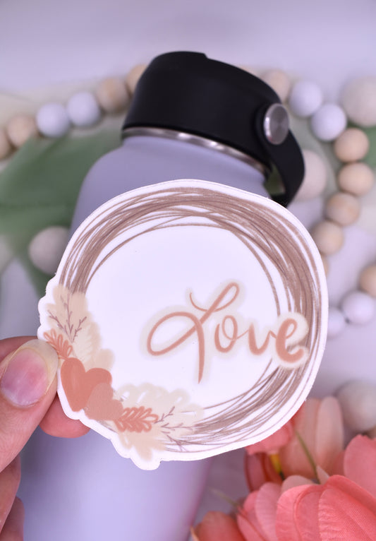 Love Wreath, 3x3in