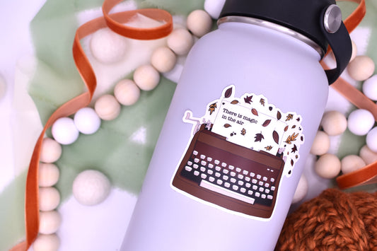 Magic in the Air Typewriter Sticker, 3x2.54in