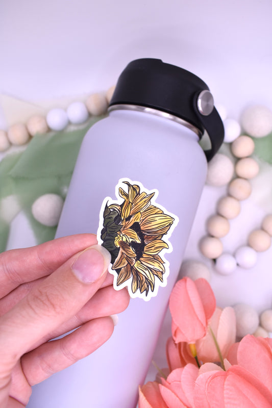 Mini Sunflower Sticker,  1.61x2in