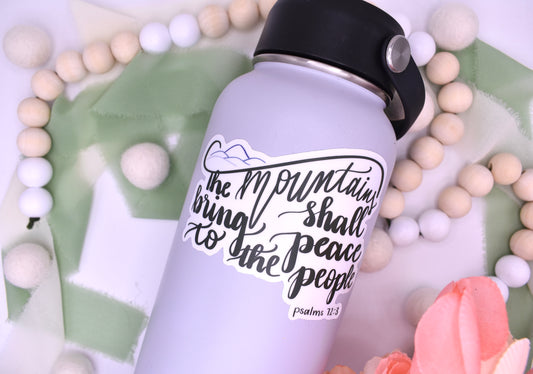 Mountain Psalm Sticker, 4x2.99in