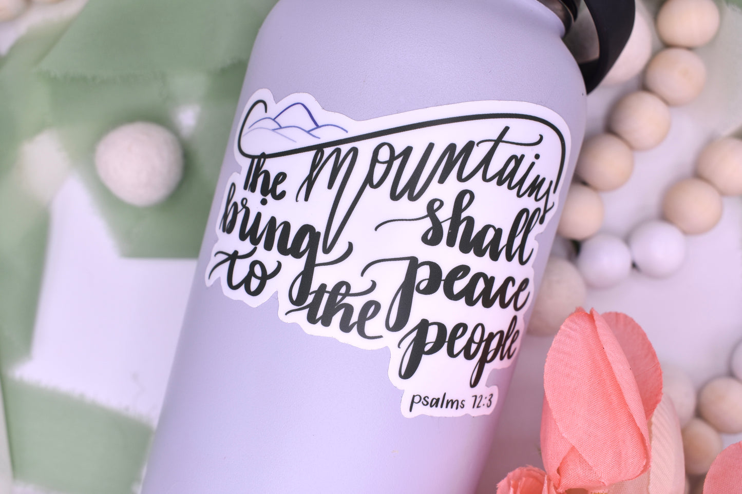 Mountain Psalm Sticker, 4x2.99in