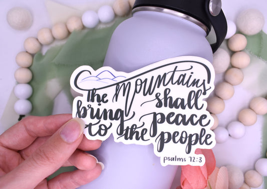 Mountain Psalm Sticker, 4x2.99in