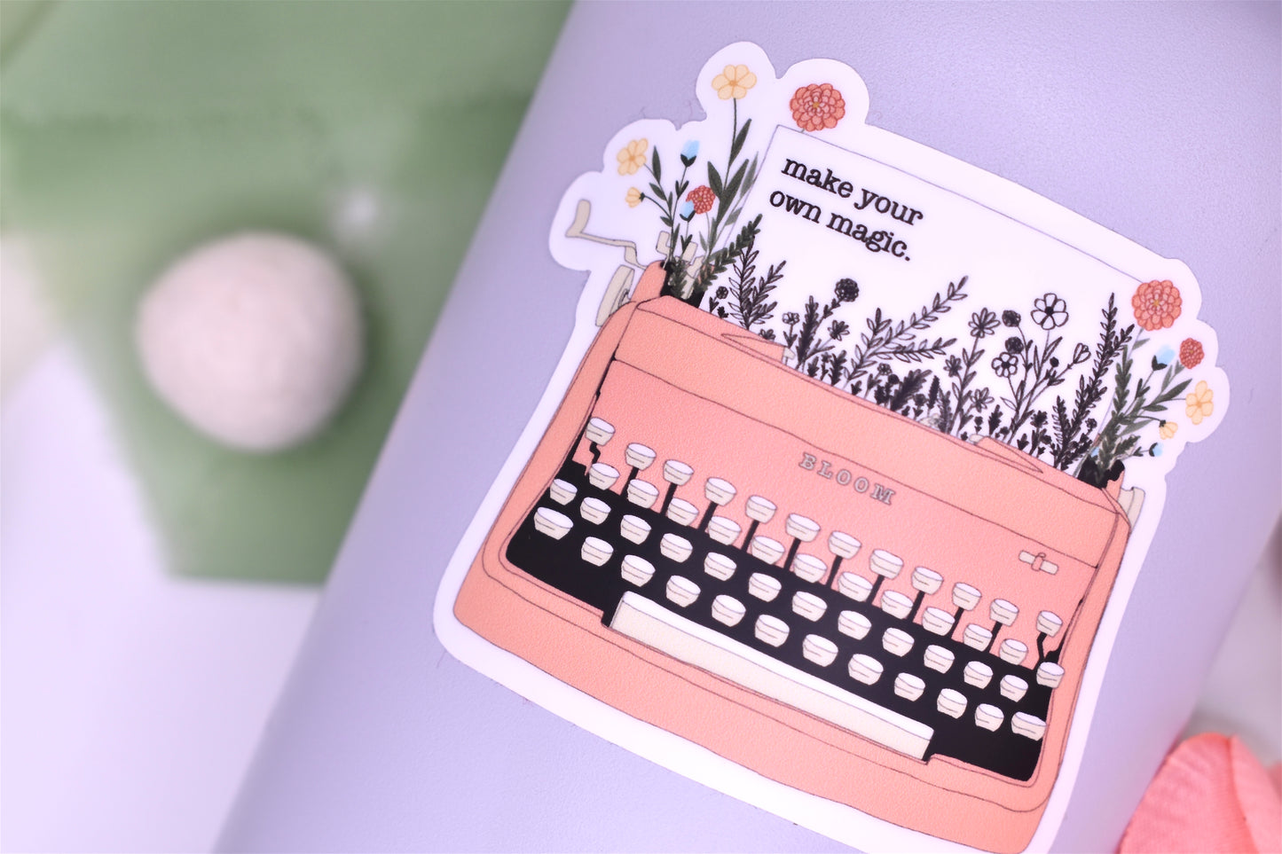 Make Your Own Magic Typewriter Sticker, 3x2.59in
