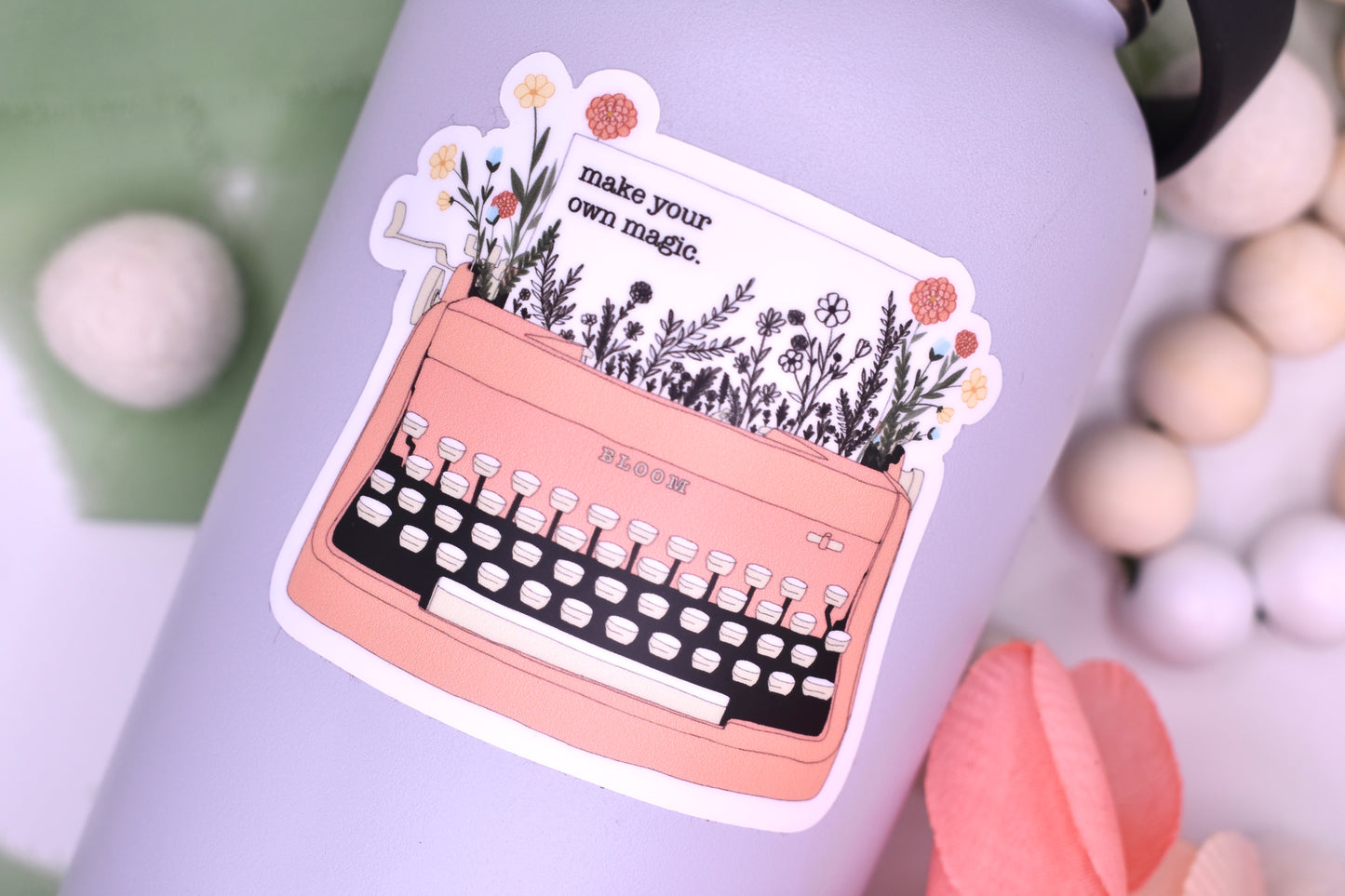 Make Your Own Magic Typewriter Sticker, 3x2.59in