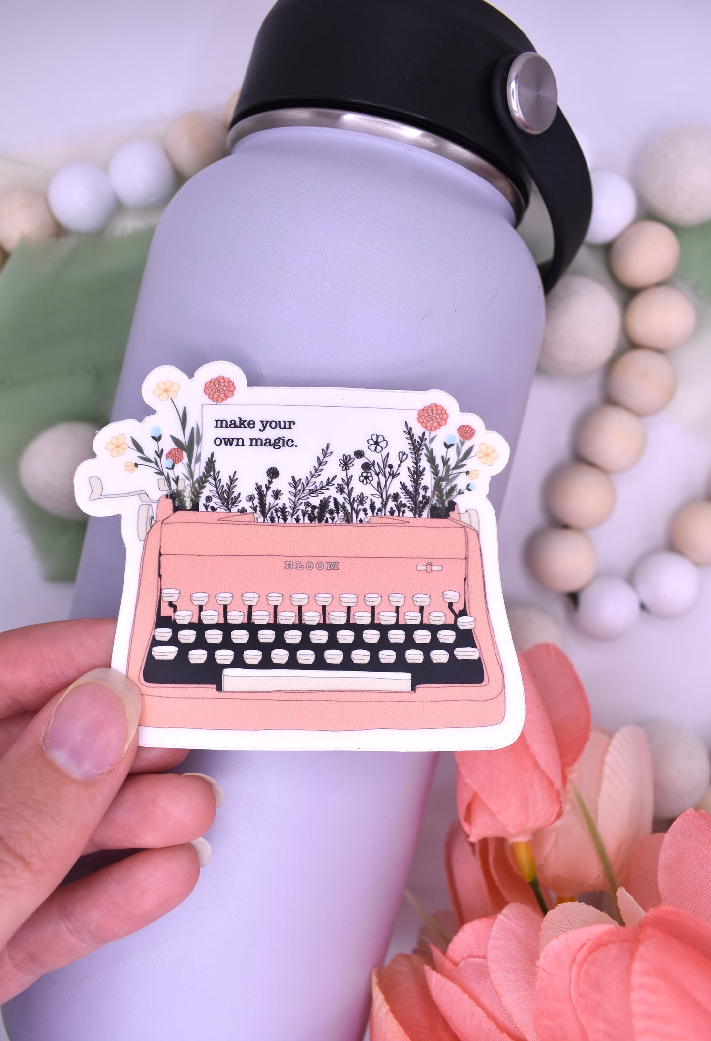 Make Your Own Magic Typewriter Sticker, 3x2.59in
